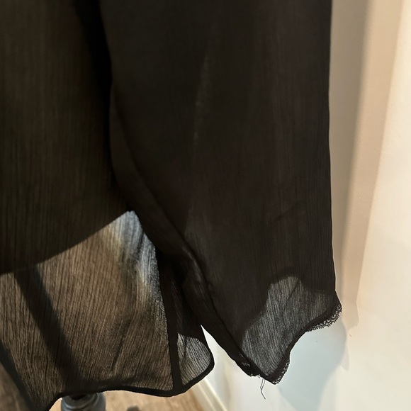 Old Navy Black Maternity Tunic Lace Trim Sheer Beach Coverup XL EUC - Picture 3 of 6